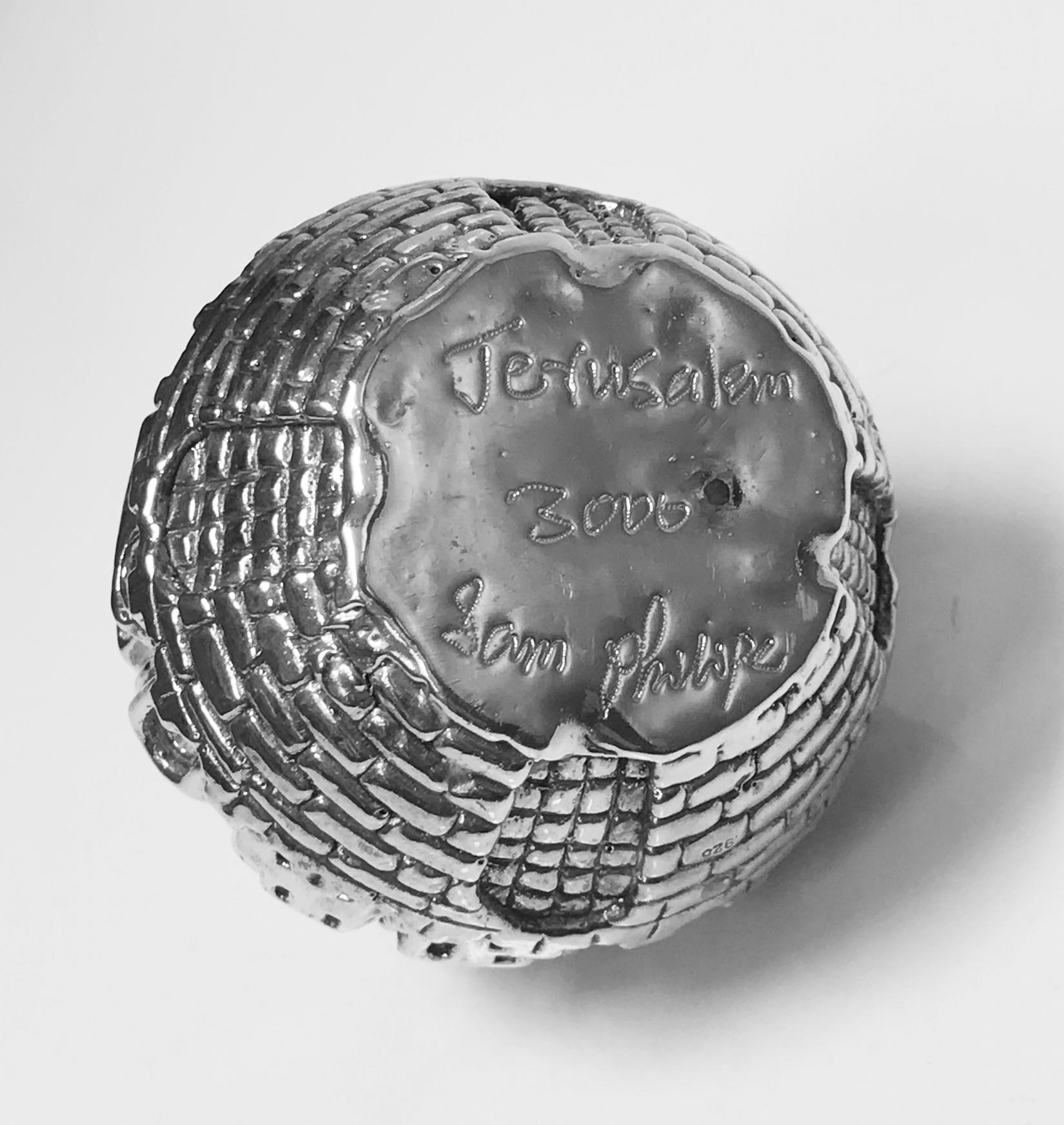 Jerusalem Sterling Sculpture Paperweight Sam Philipe In Good Condition In Toronto, Ontario