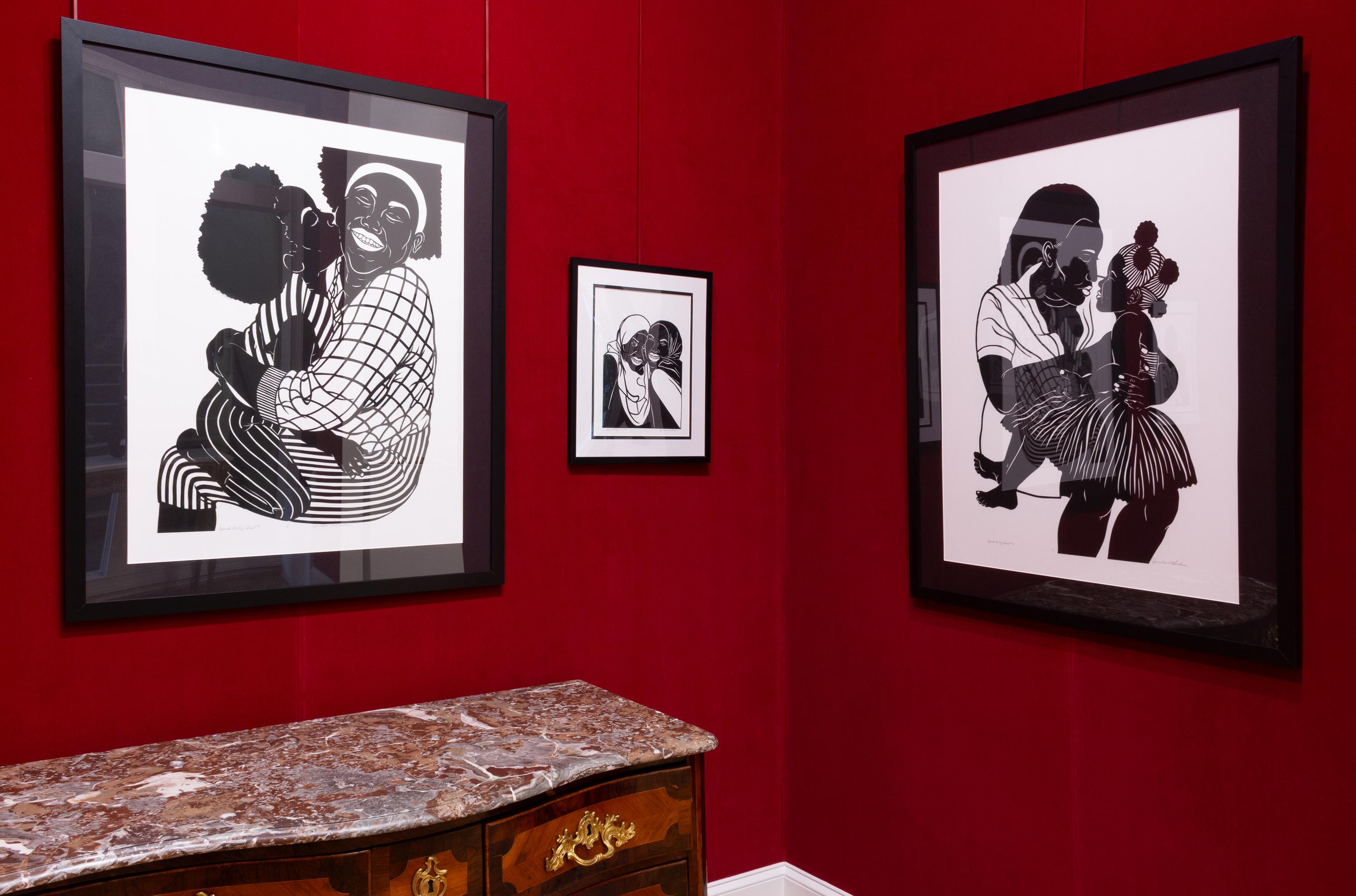 This piece is a black and white figurative work made of cut paper. 

Jerushia Graham is an Atlanta-based artist whose work straddles various media, including printmaking, book arts and fiber arts, but the most important aspect of her art is human