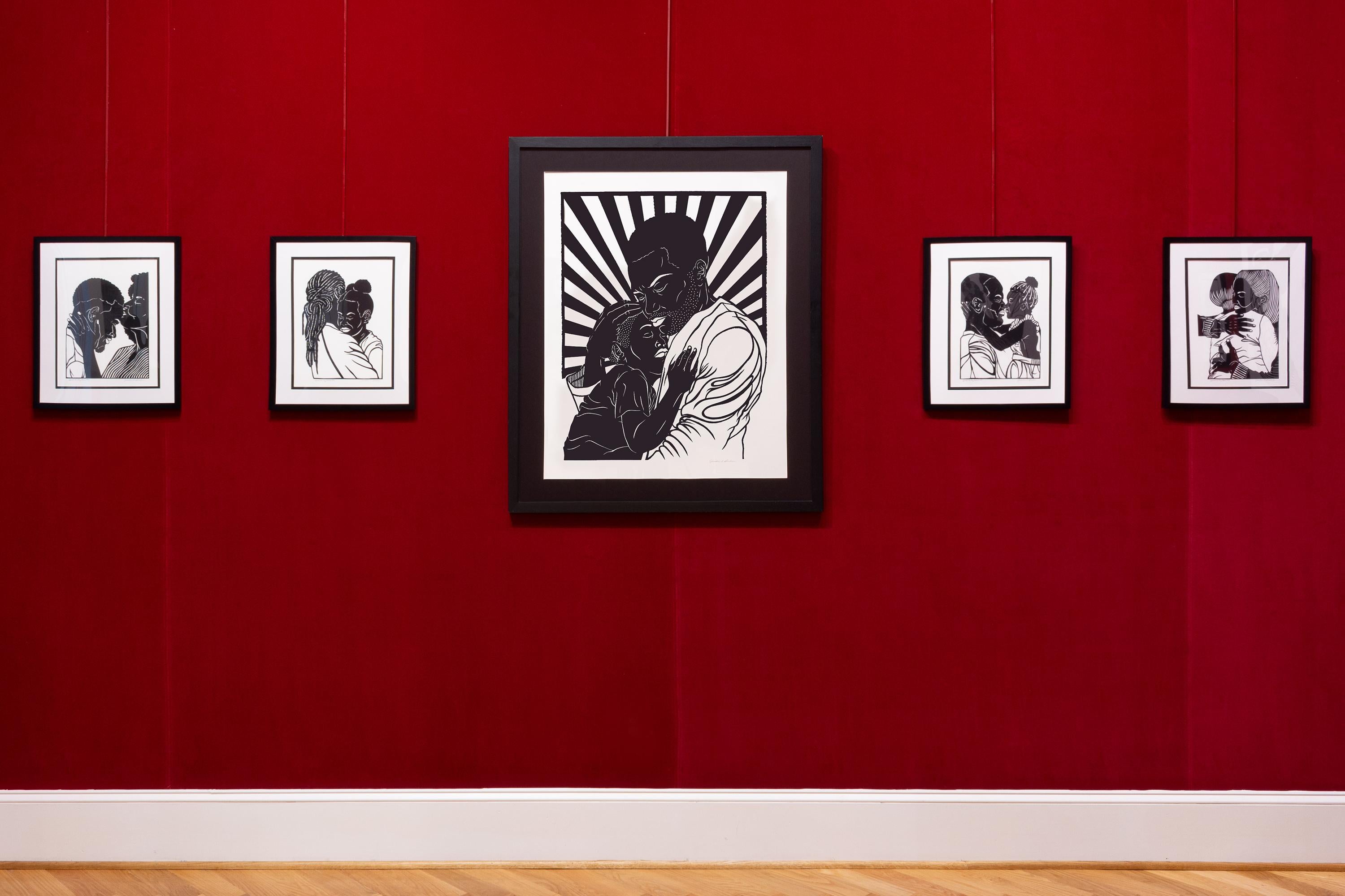 This piece is a black and white figurative work made of cut paper. 

Jerushia Graham is an Atlanta-based artist whose work straddles various media, including printmaking, book arts and fiber arts, but the most important aspect of her art is human