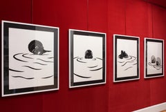 'Treading Water in The Deep End #6' - figurative - black & white - Kara Walker