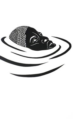 Treading Water in The Deep End #7" - figurativo - blanco y negro - Kara Walker