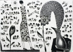 A flower whose leaf does not fade - XXI century, Black and white figurative