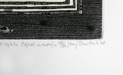 Suministros caseros de agua de manantial - Siglo XXI, Aguafuerte en blanco y negro, Paisaje