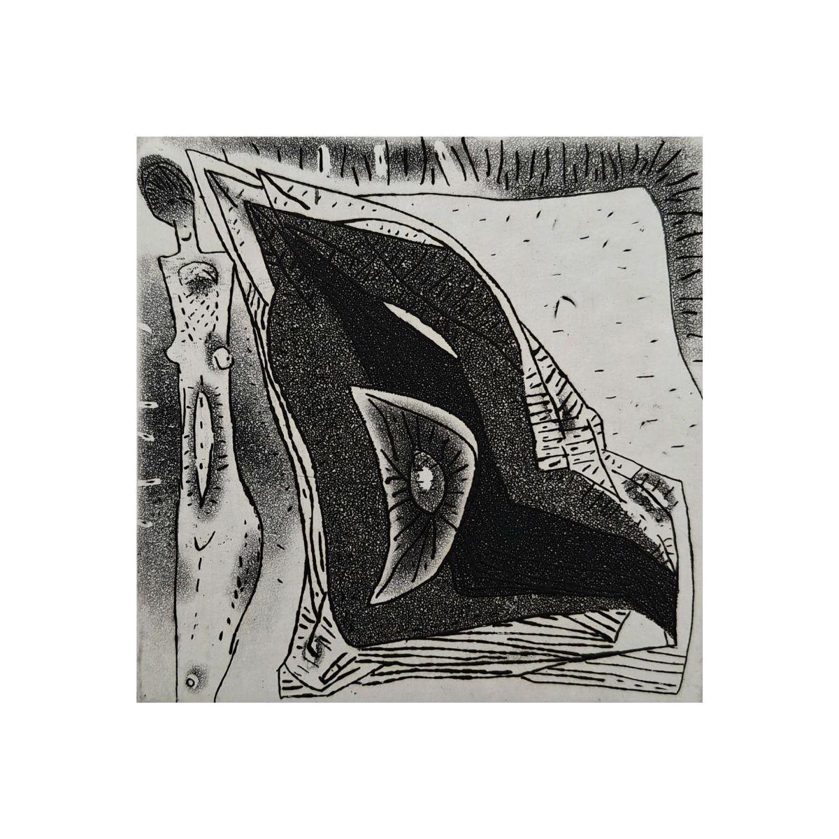 The woman and her abstractness - 21st Century, Contemporary Etching