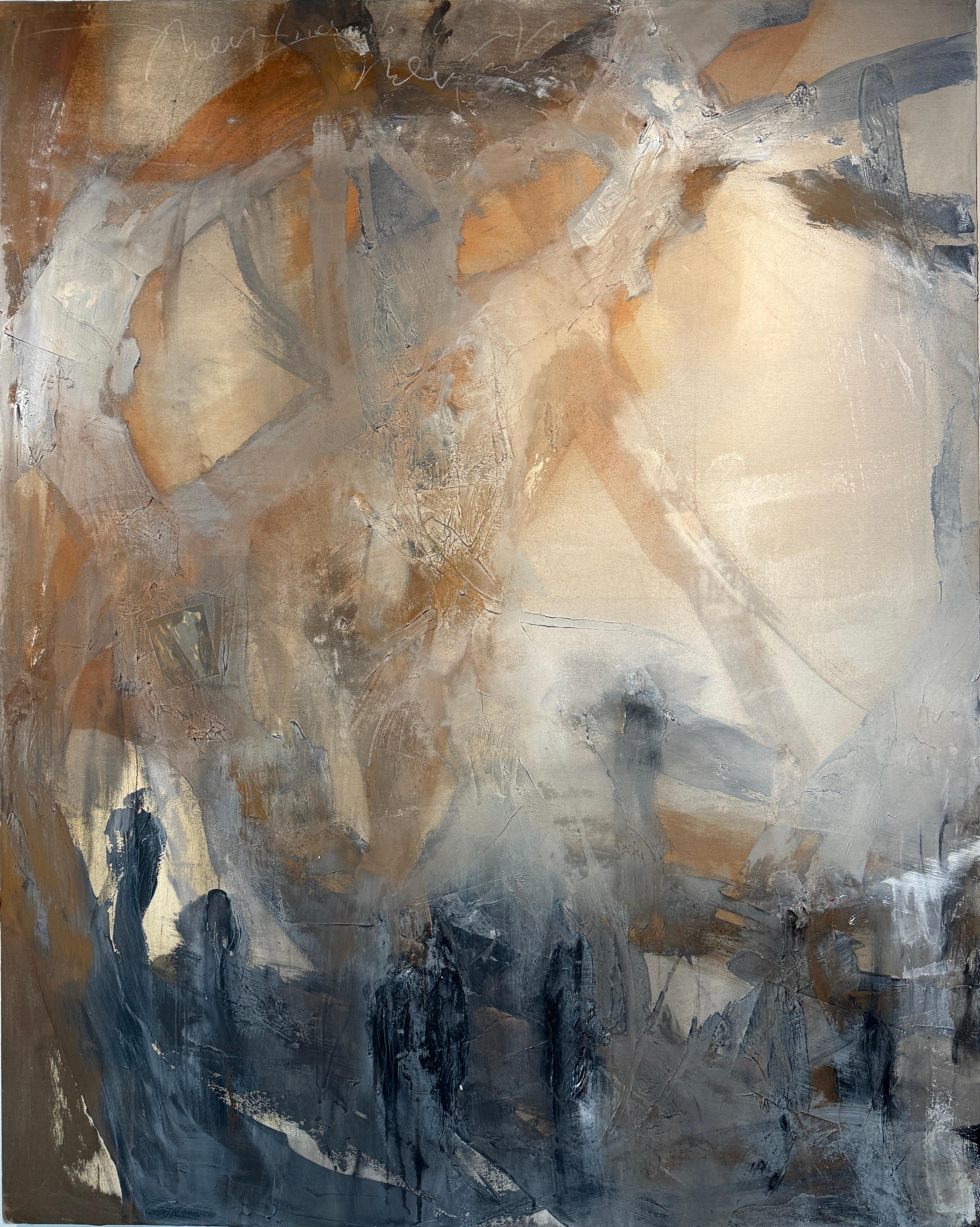 Between Light And Darkness Diptych Abstract Expressionist 1