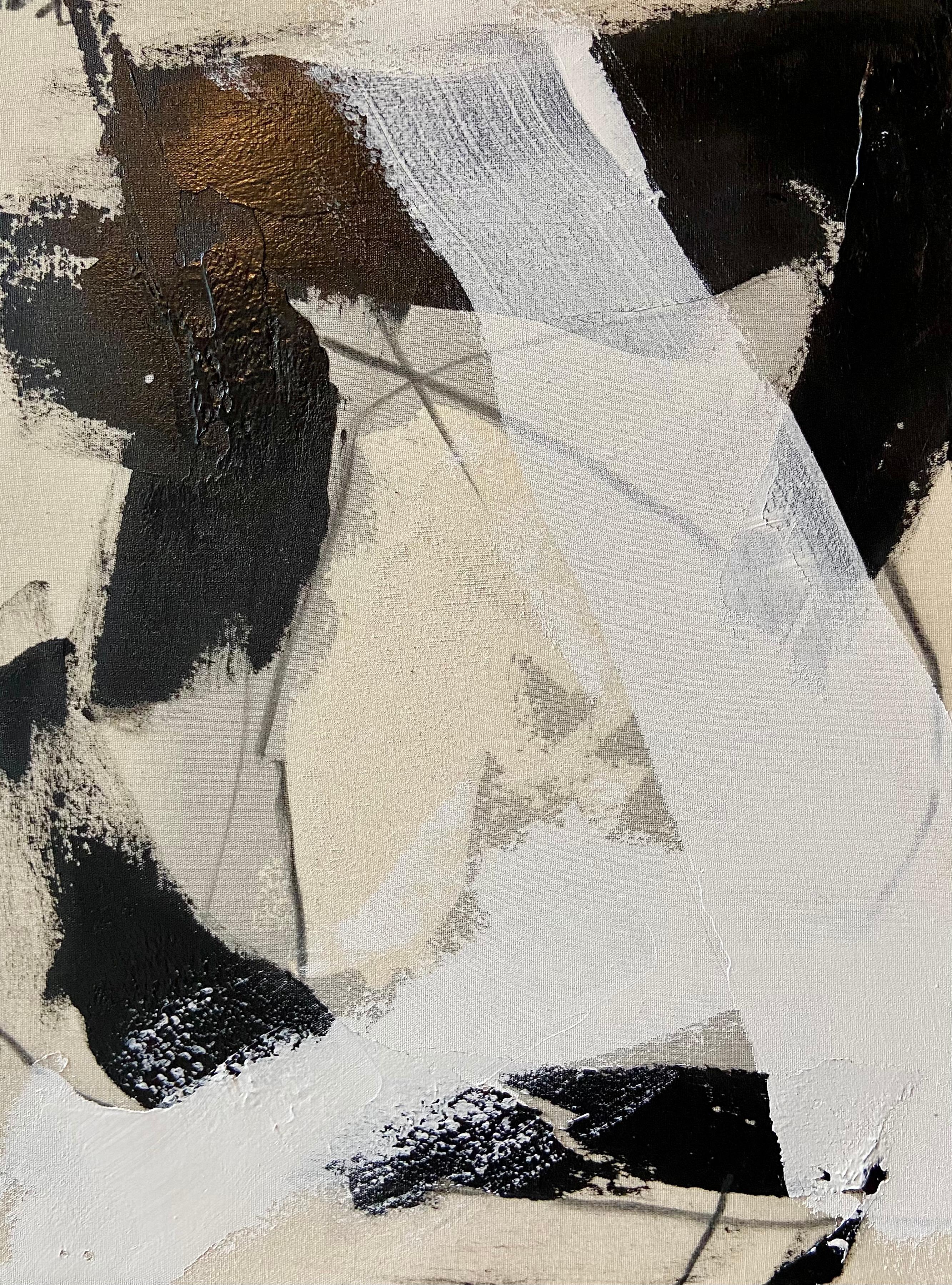 Jerzy Kubina Abstract Painting - Emotional Conversation 