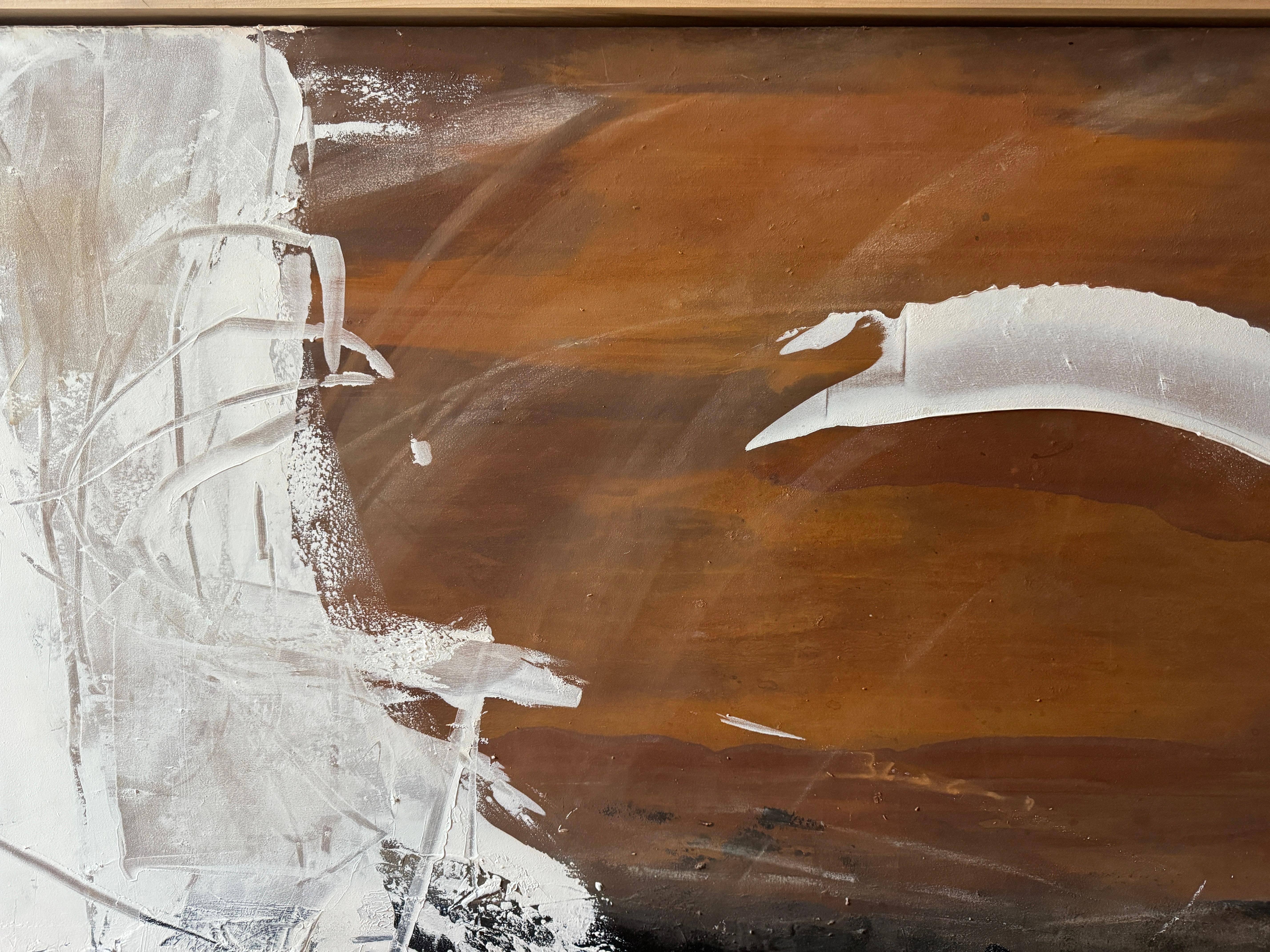 Flying Flamingos Large Abstract Expressionist 2