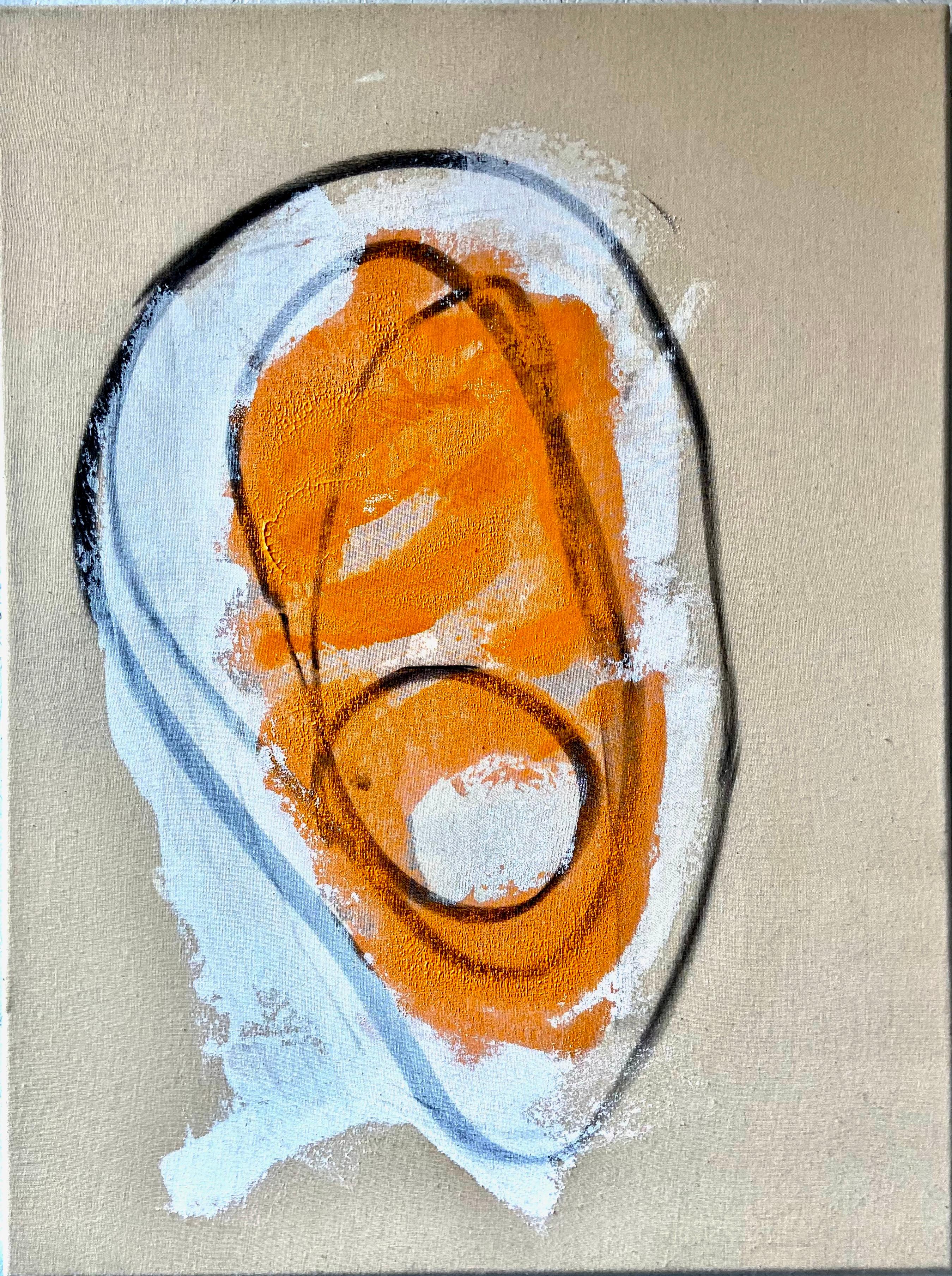 Jerzy Kubina Abstract Painting - Orange Spectrum