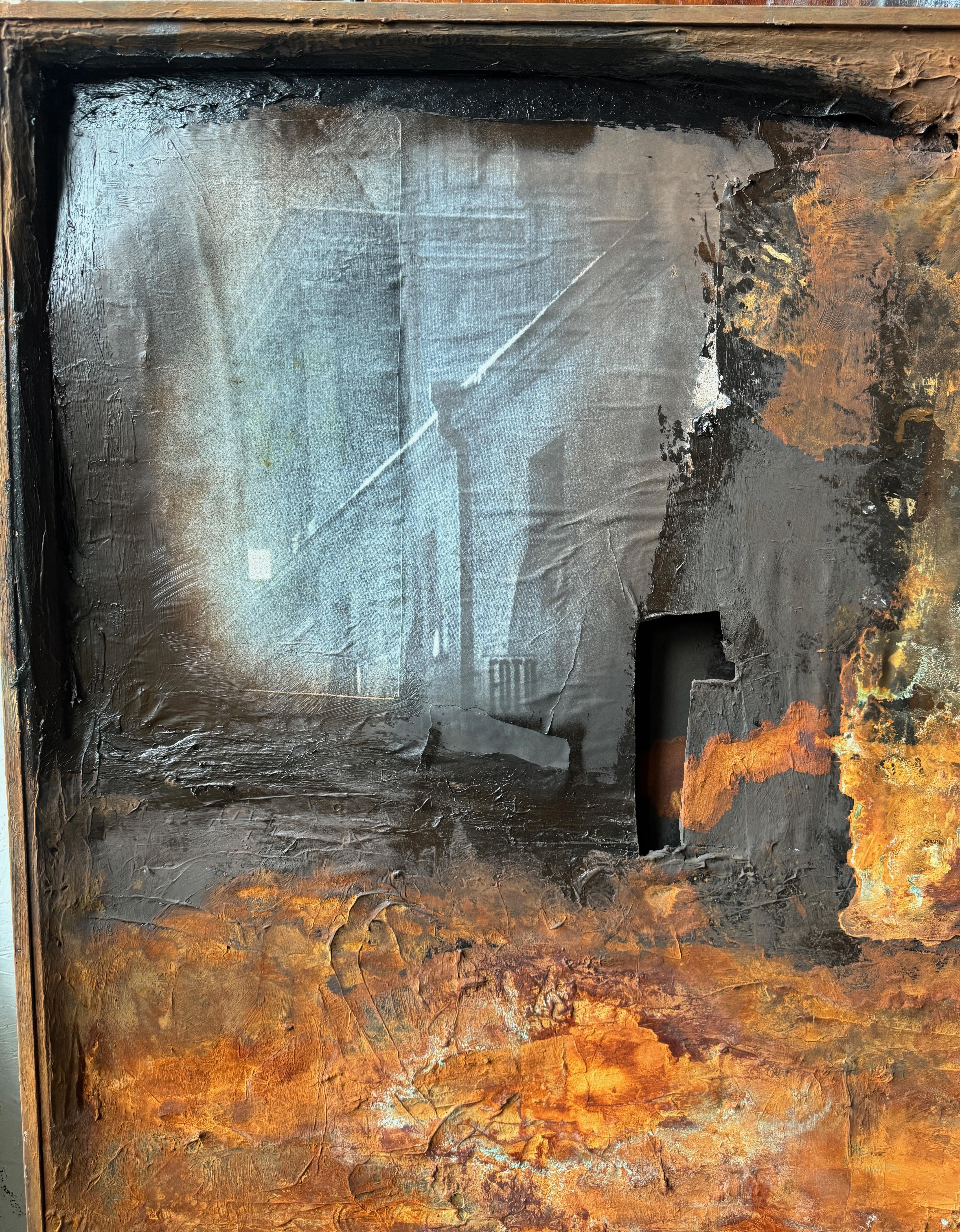 The Wall Large Contemporary Abstract - Painting by Jerzy Kubina