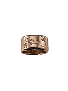 Jes MaHarry 14K Rose Gold "Tree Ring" Grow Strong Size 8.25 #24954