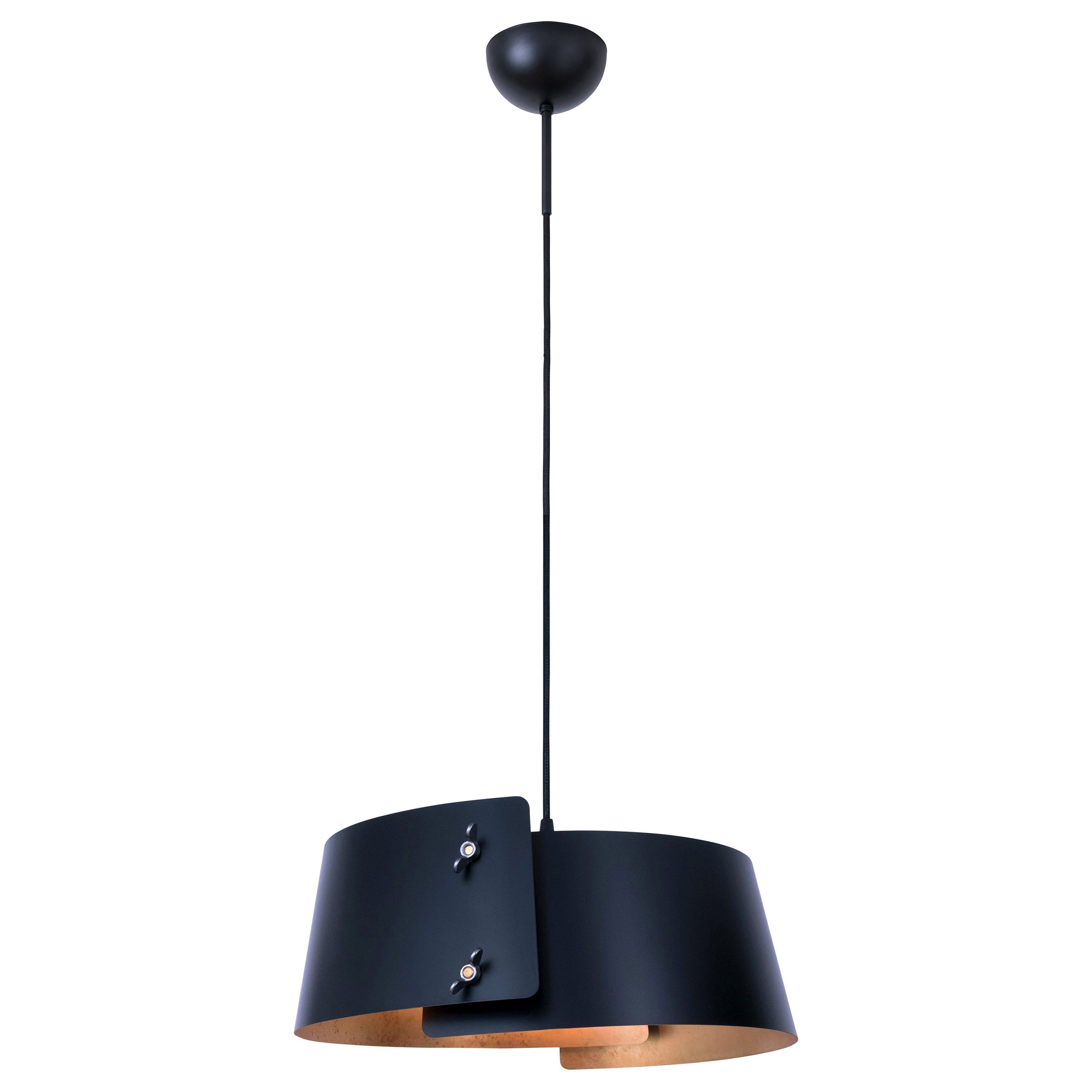 Jesper Ståhl Glipa Flush Mount Black Brass Lamp by Konsthantverk