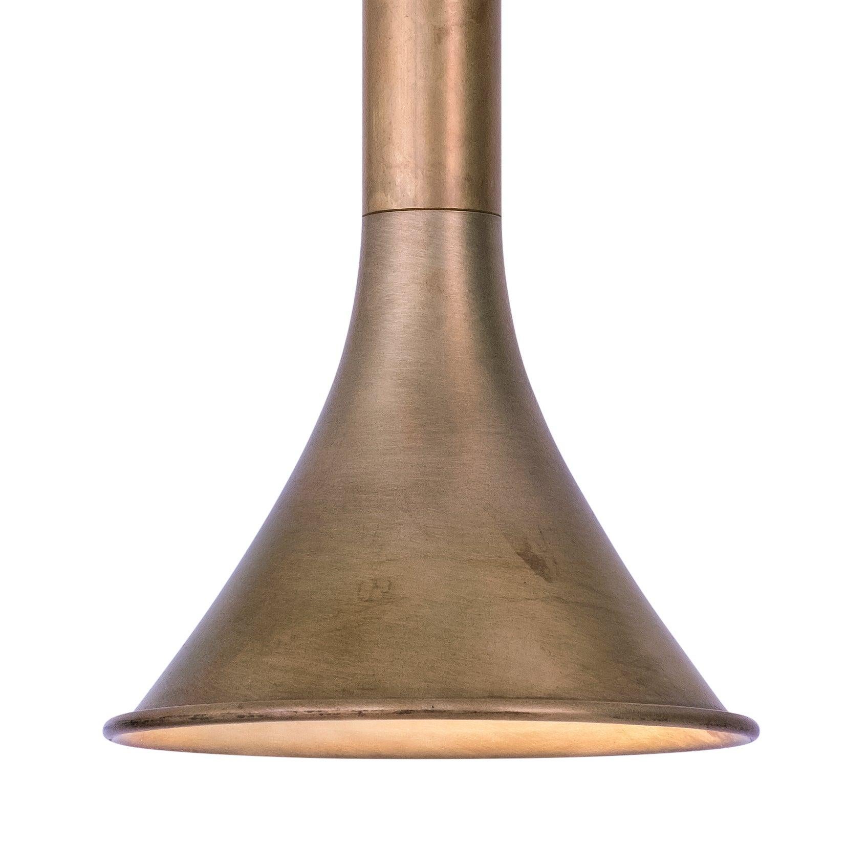 Scandinavian Modern Jesper Ståhl Megafon 3-Raw Brass Ceiling Lamp by Konsthantverk