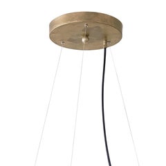Jesper Ståhl Megafon 5 Round Raw Brass Ceiling Lamp by Konsthantverk