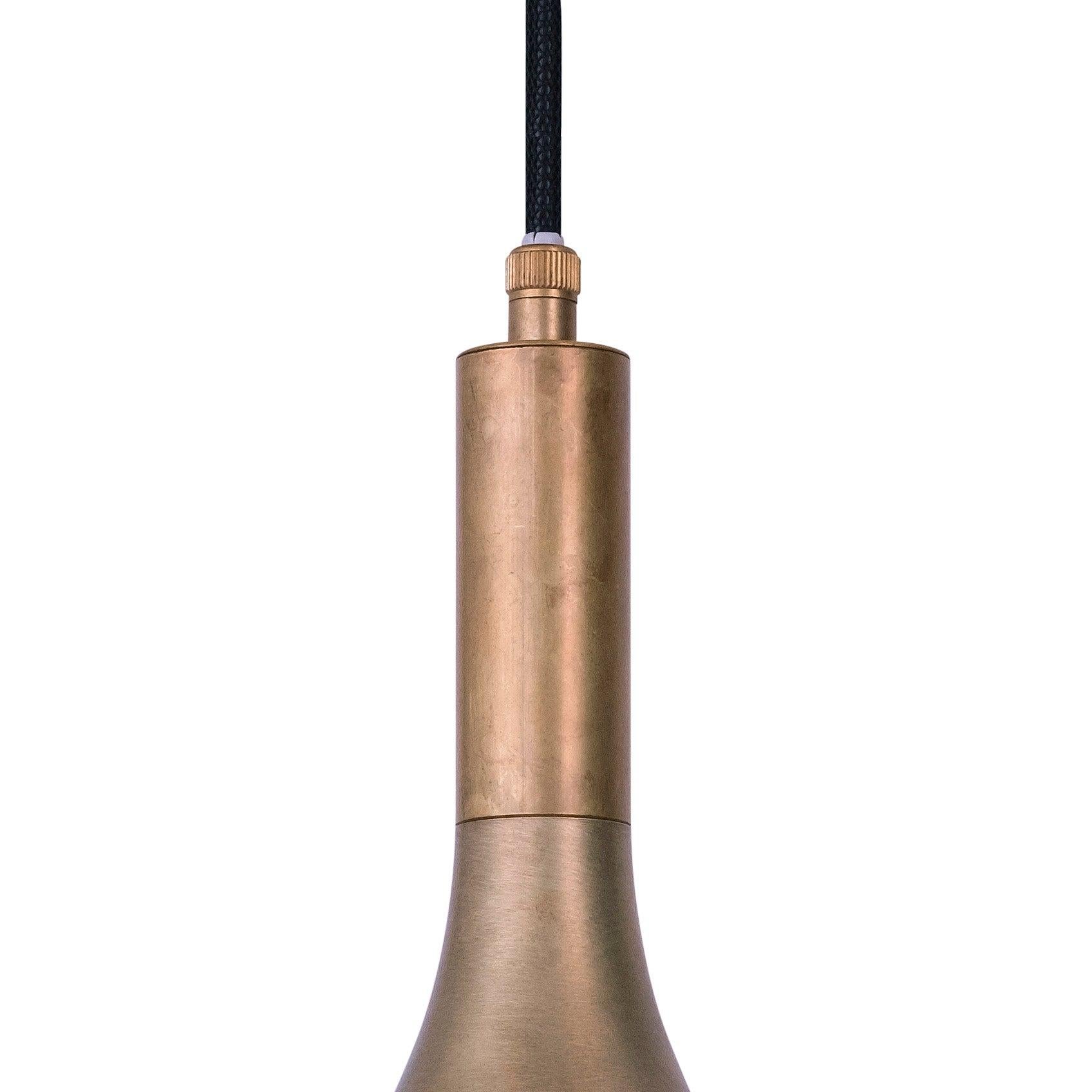 Scandinavian Modern Jesper Ståhl Megafon Raw Brass Ceiling Lamp by Konsthantverk For Sale