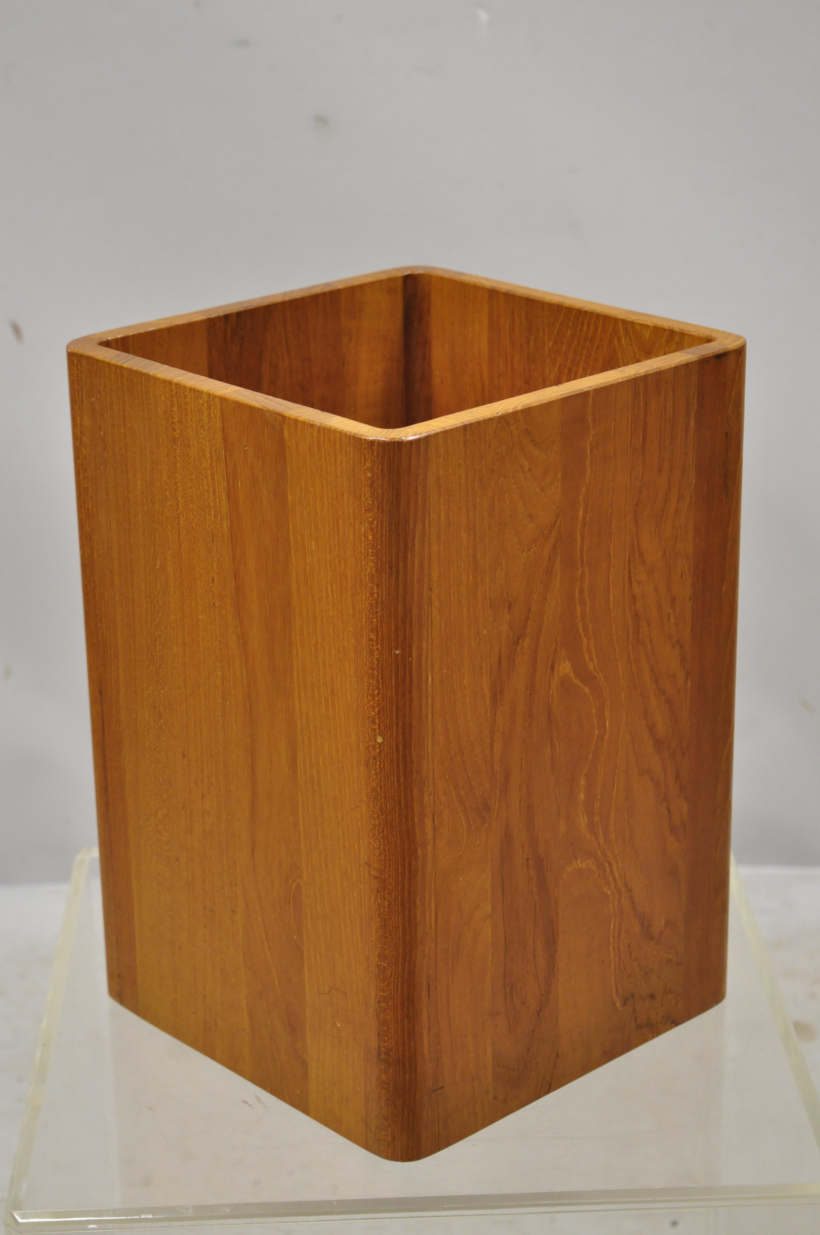 Jesper Teakwood Teak Wastebasket Trashcan Jespersen Danish Mid-Century Modern 8