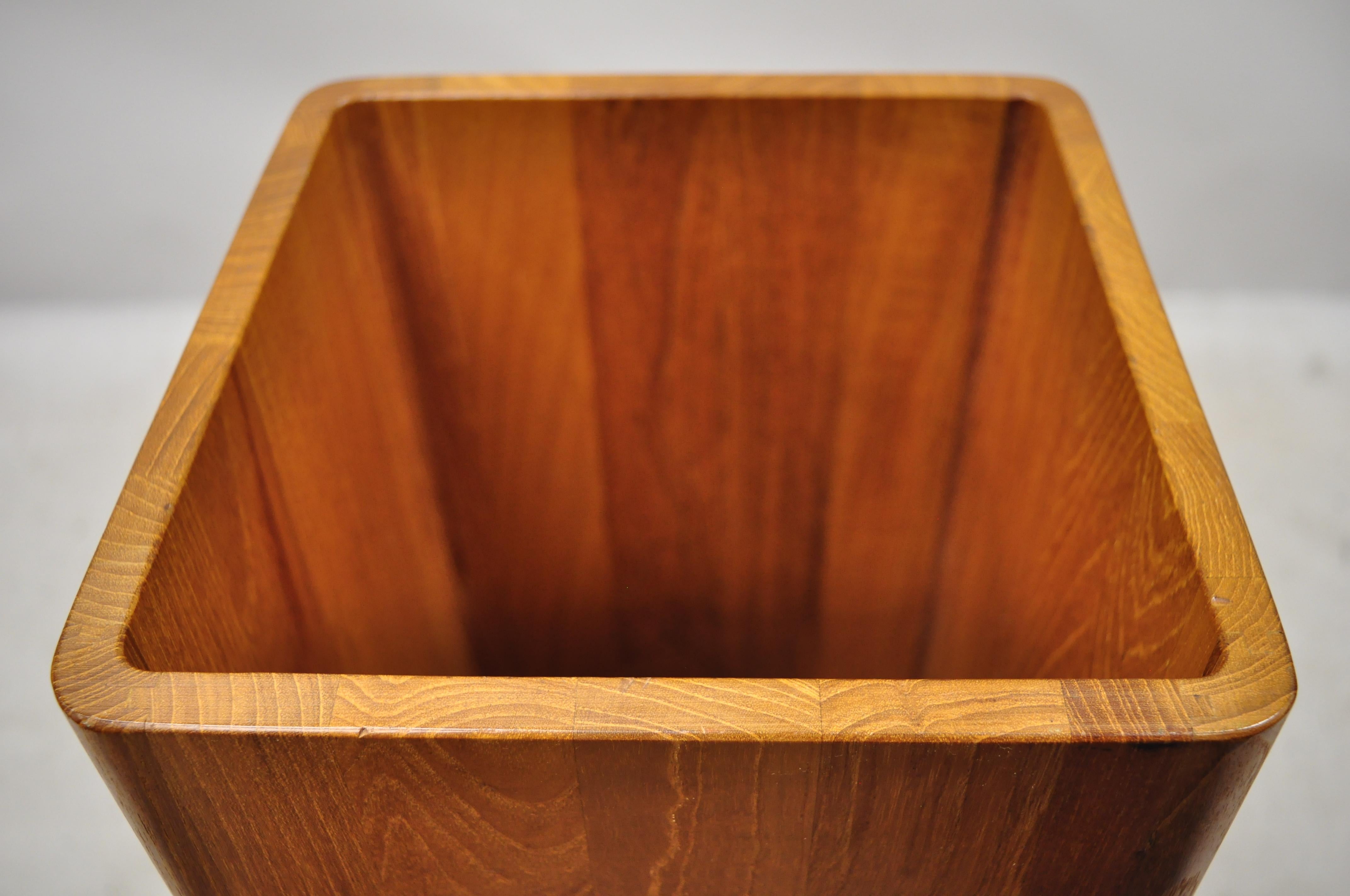 20th Century Jesper Teakwood Teak Wastebasket Trashcan Jespersen Danish Mid-Century Modern