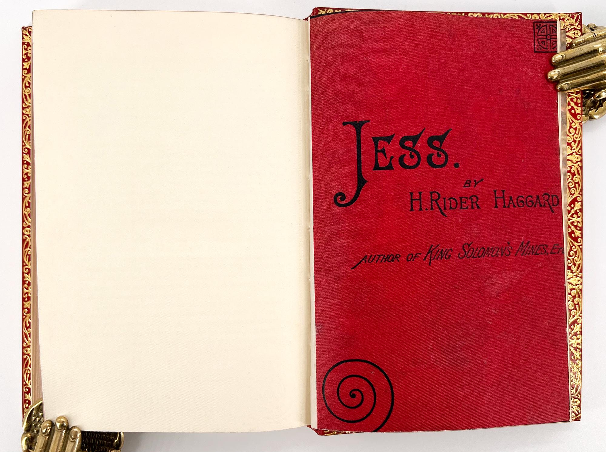 Leather Jess by H. Rider HAGGARD in a Handsome binding For Sale