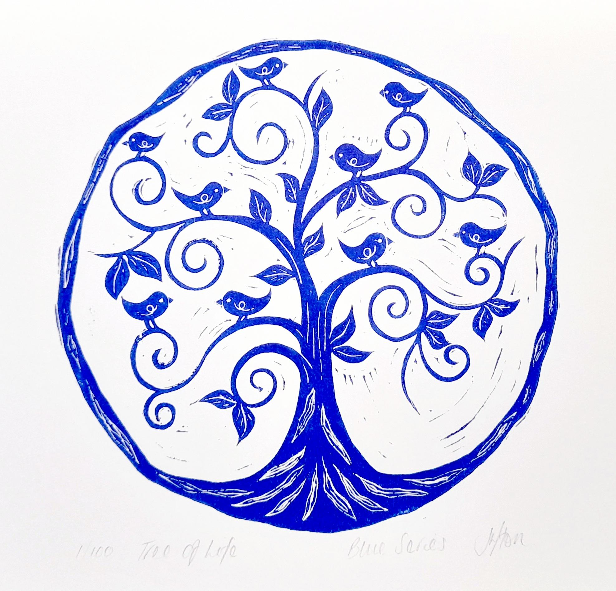 Jess Harrington Landscape Print – Life Baum des Lebens