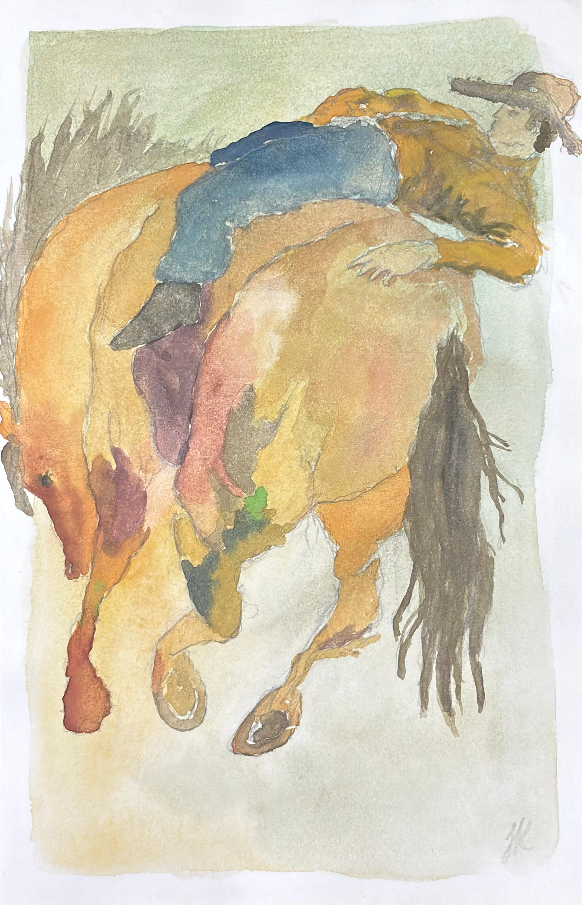 Jess Kellner Figurative Painting - Gravity Is A Lie We Tell The Ground (Sketch 12)