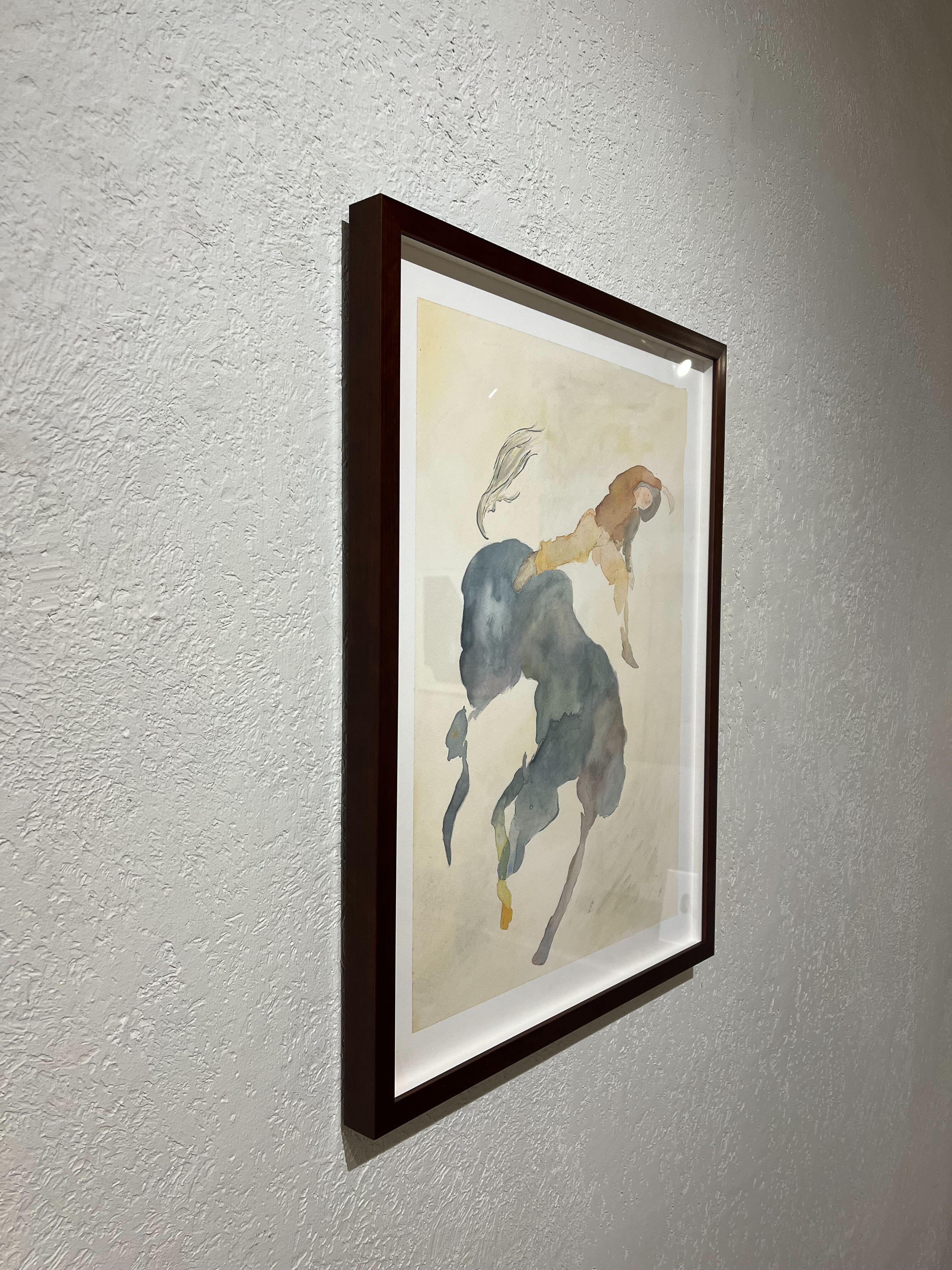 Unexpected Sentiment - Gray Animal Painting by Jess Kellner