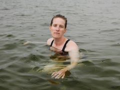 Vanessa in the water, Provincetown