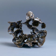 Aura - Chrome metallic glazed ceramic sculpture