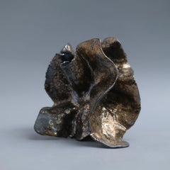 Vitality - Chrome metallic glazed ceramic sculpture