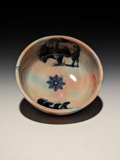 Black and Blue Western Winter Bowl