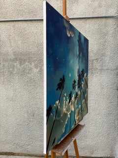 Lune de sang, peinture à l'huile