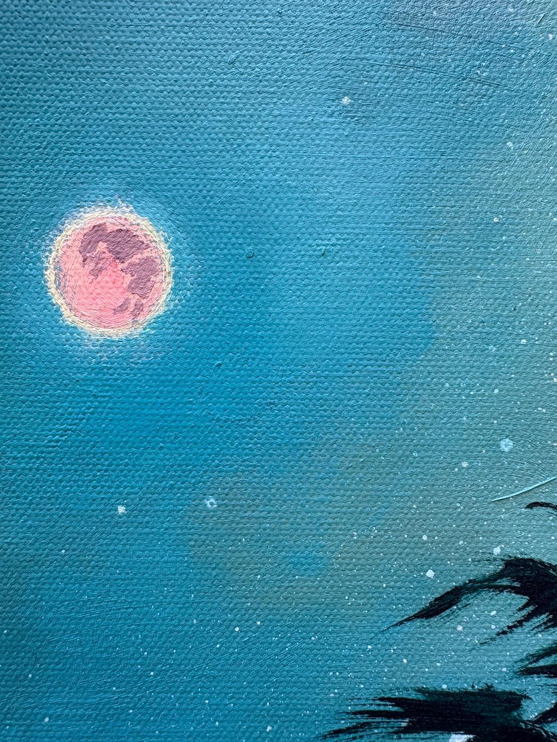 Blood Moon, Oil Painting For Sale 1
