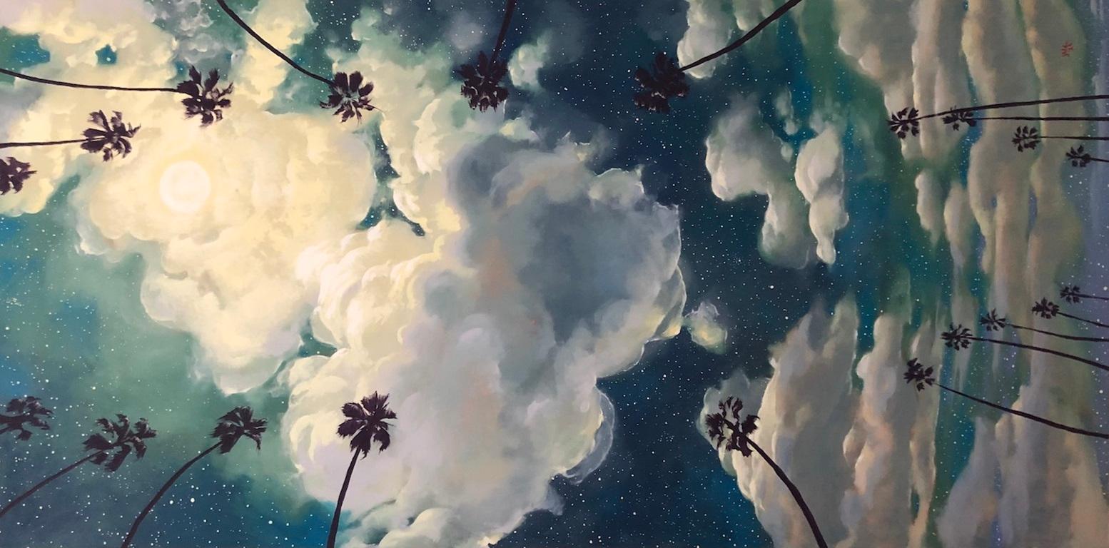 Jesse Aldana Landscape Painting - Boulevard of Dreams, Oil Painting