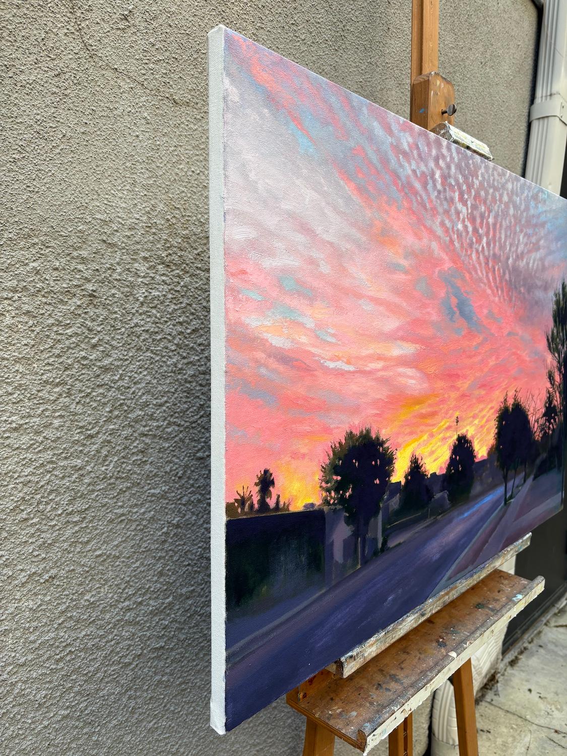 Respirare profondamente, pittura a olio - Painting di Jesse Aldana