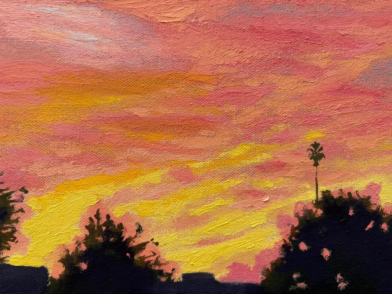 Respirare profondamente, pittura a olio - Landscape Painting Marrone di Jesse Aldana