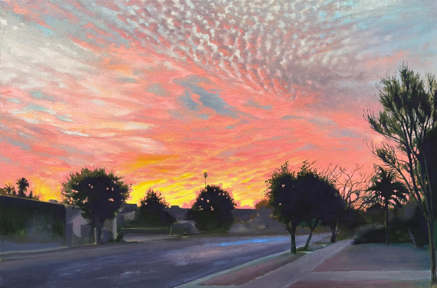 Landscape Painting di Jesse Aldana - Respirare profondamente, pittura a olio