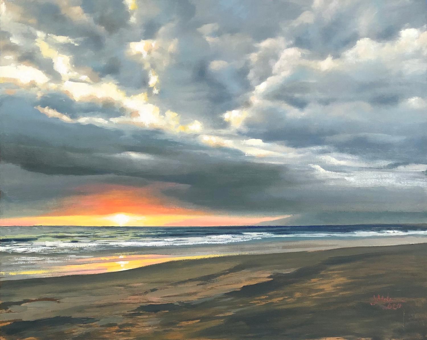 Jesse Aldana Landscape Painting - Golden Gate, Oil Painting