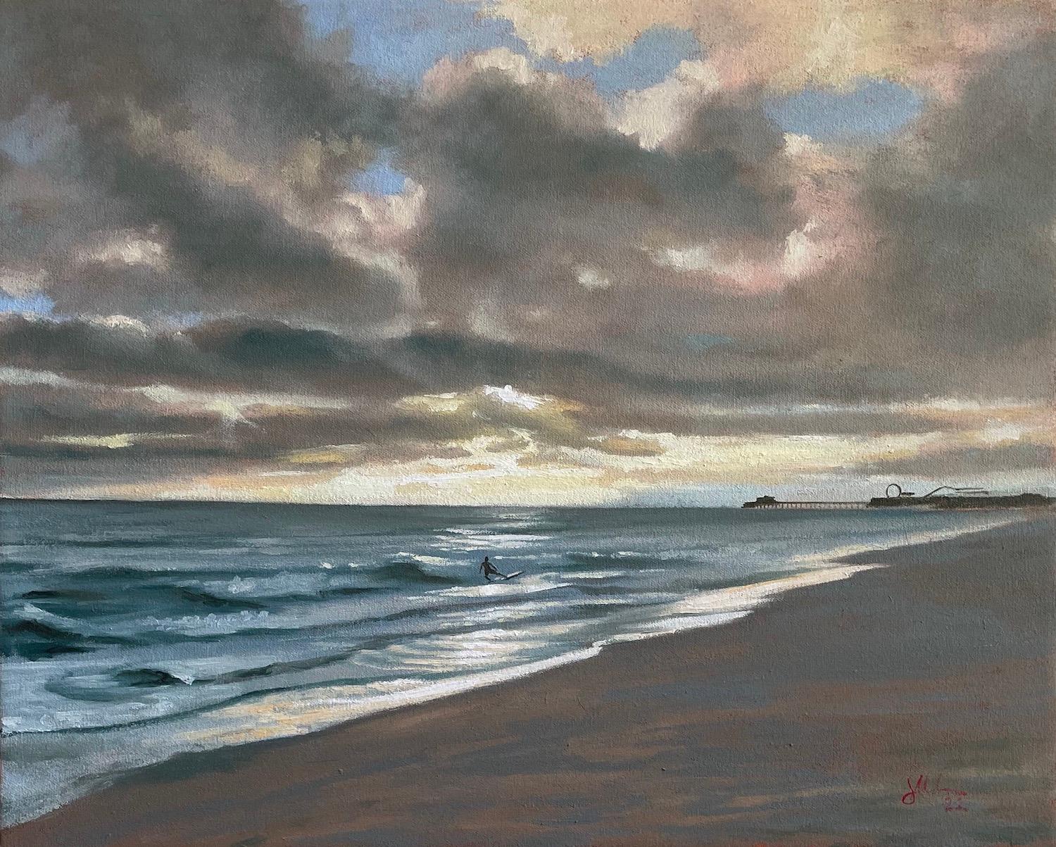 Last Wave, Oil Painting - Art by Jesse Aldana