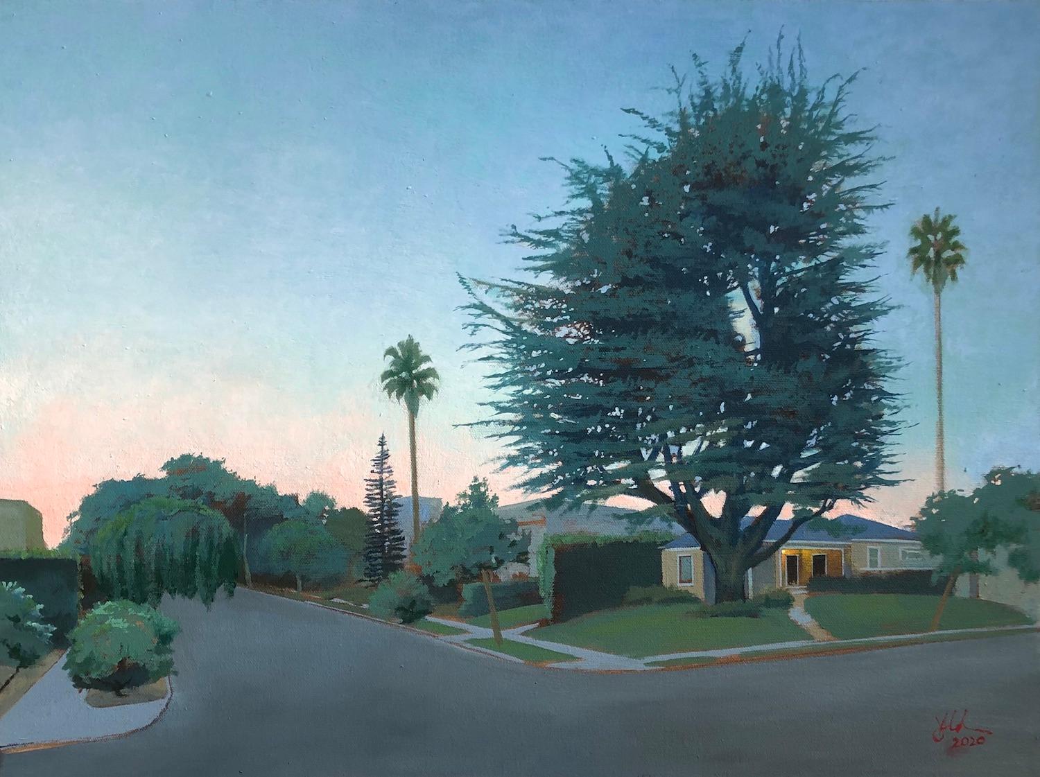 Jesse Aldana Landscape Painting - Leave the Light On, Oil Painting
