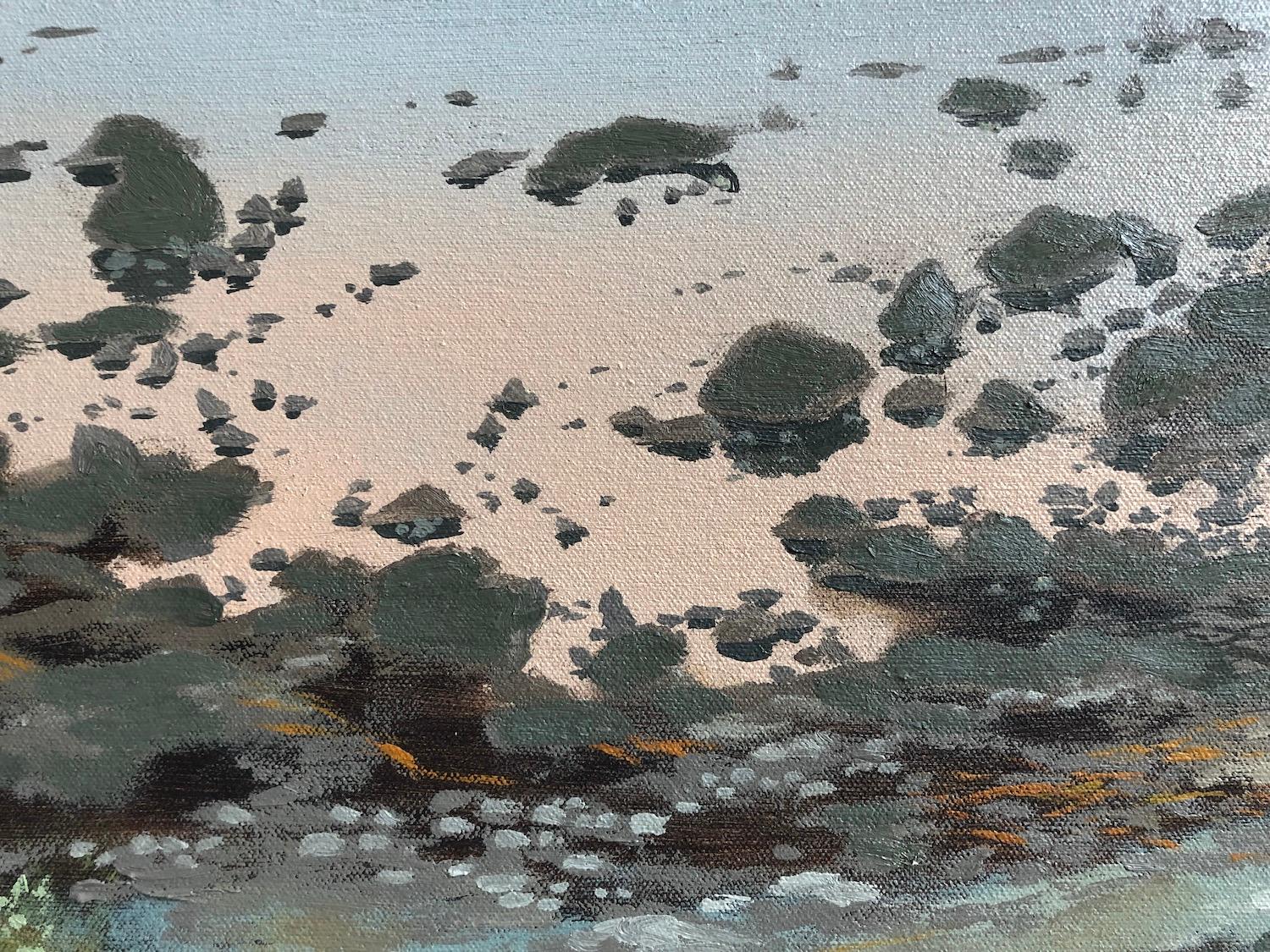 Mirror Calm at Ragged Point, Oil Painting 1
