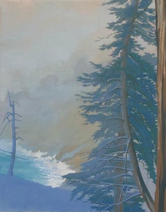 Redwoods on a Foggy Coast, Ölgemälde