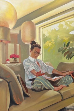 Dimanche, peinture à l'huile