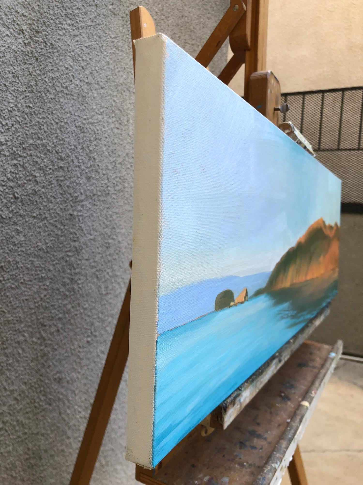 Alba, Porto San Luis, Pittura a olio - Painting di Jesse Aldana