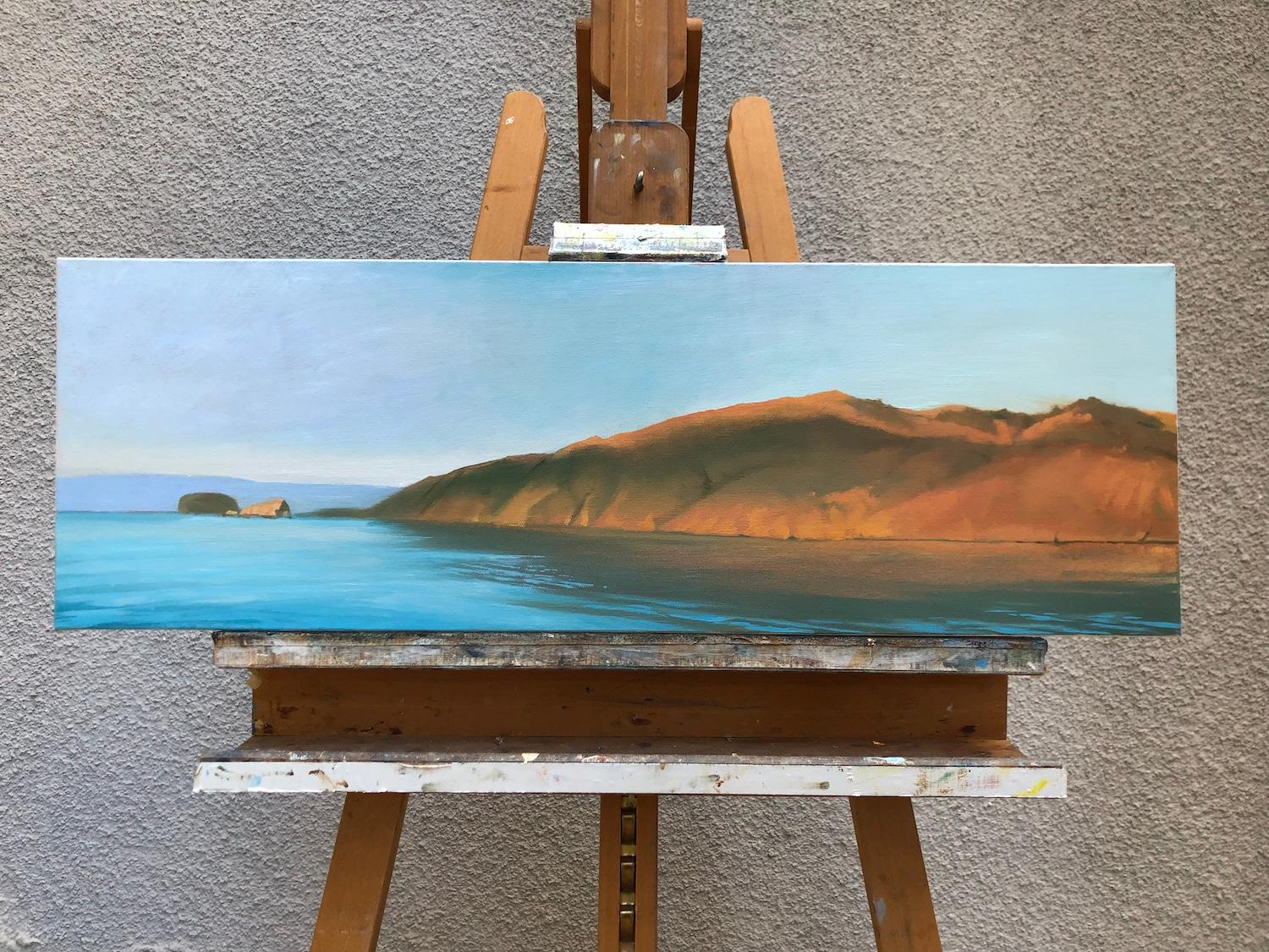 Alba, Porto San Luis, Pittura a olio - Painting Realismo di Jesse Aldana