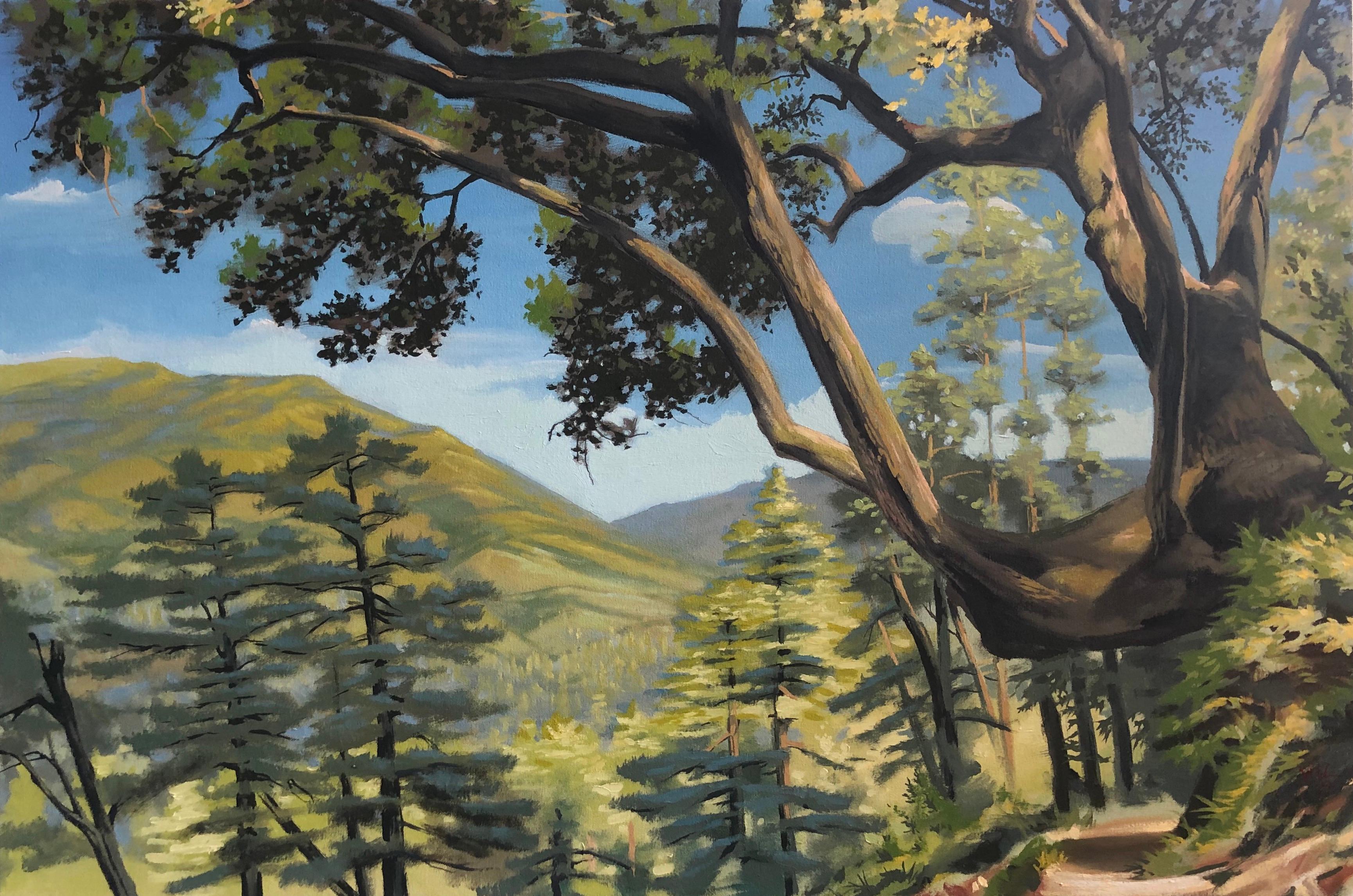 Jesse Aldana Landscape Painting - The Buzzard's Roost, Oil Painting