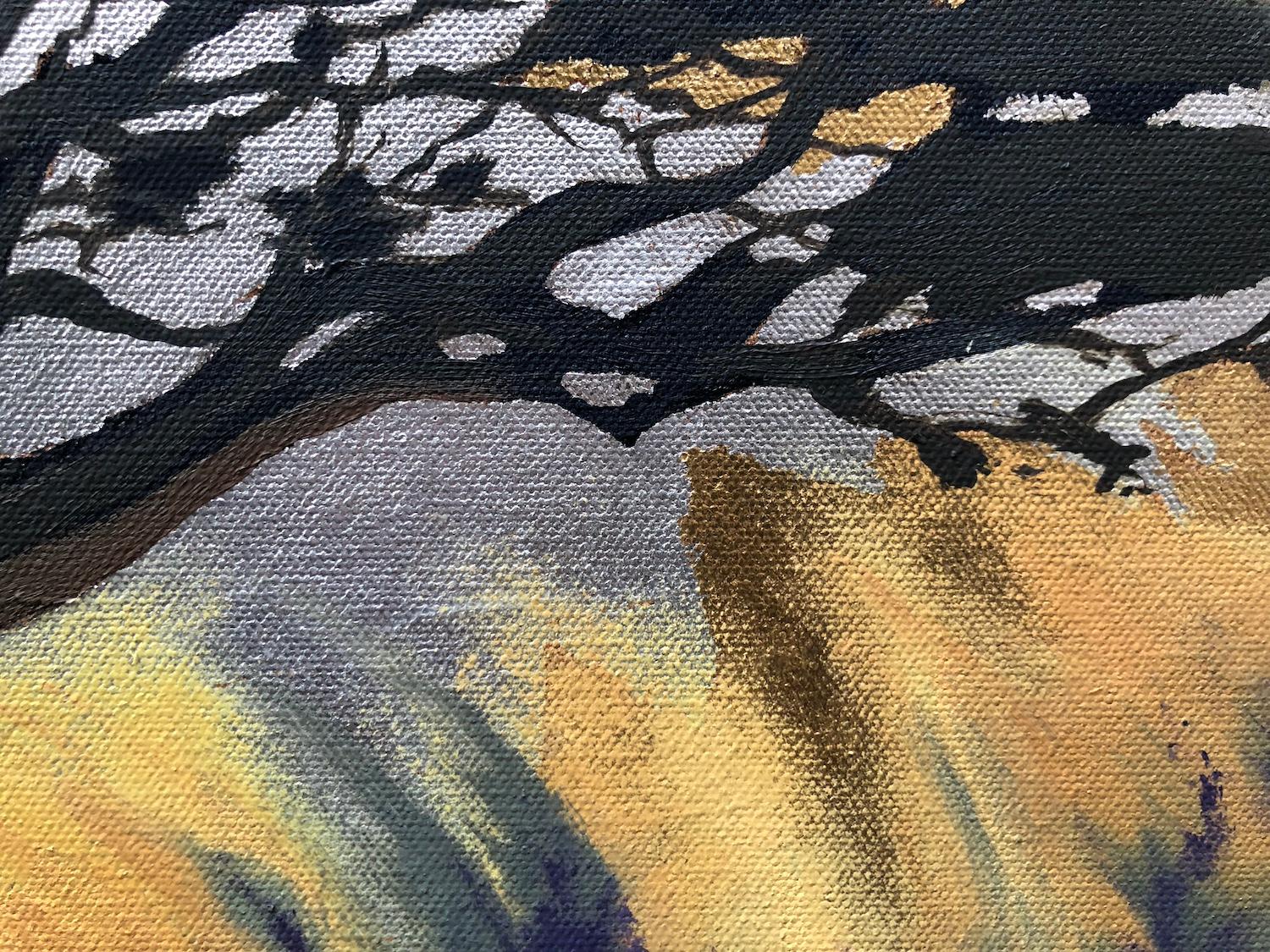 Las Furias, Pintura al óleo - Landscape Painting Negro de Jesse Aldana