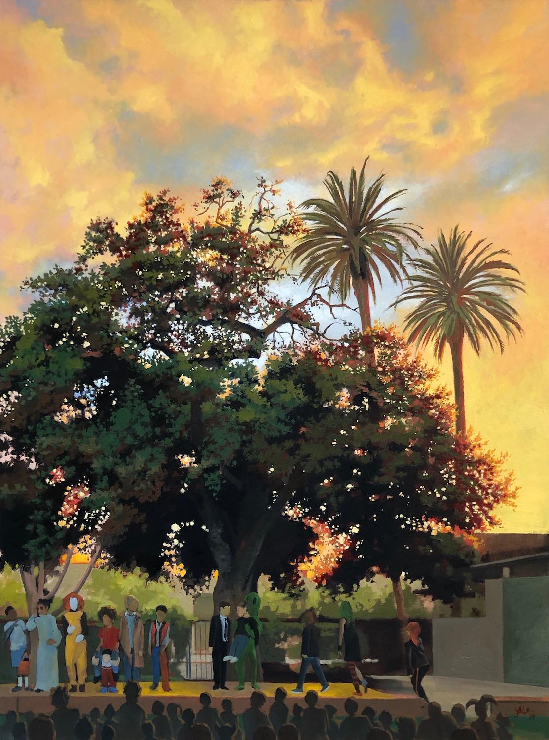 Jesse Aldana Landscape Painting - The Oak, Oil Painting