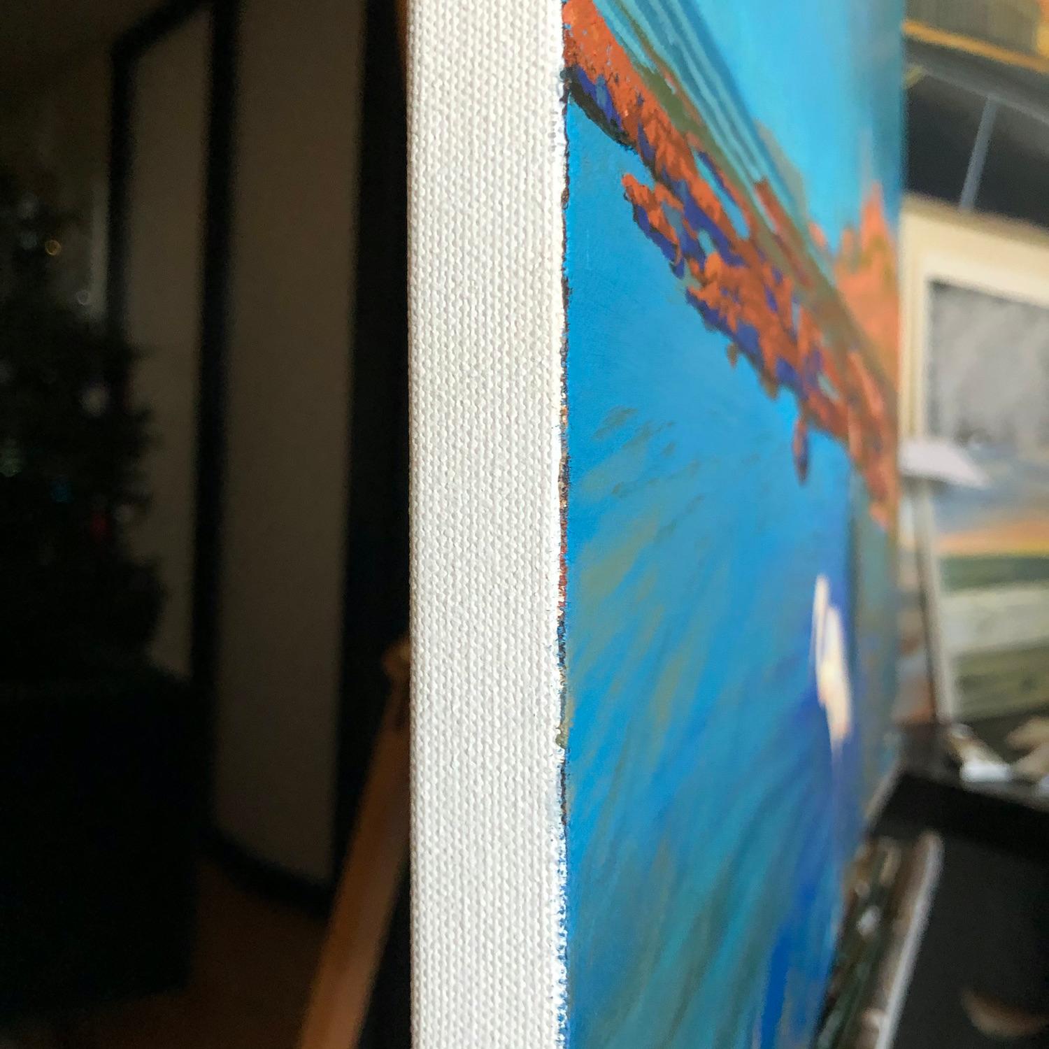 Les vagues, peinture à l'huile - Painting de Jesse Aldana