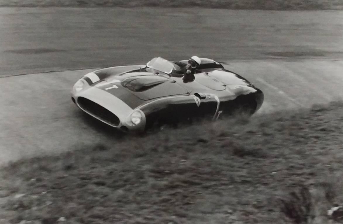 Jesse Alexander Black and White Photograph - Eugenio Castellotti, Ferrari, 86 Monza, Nurburgring, Germany
