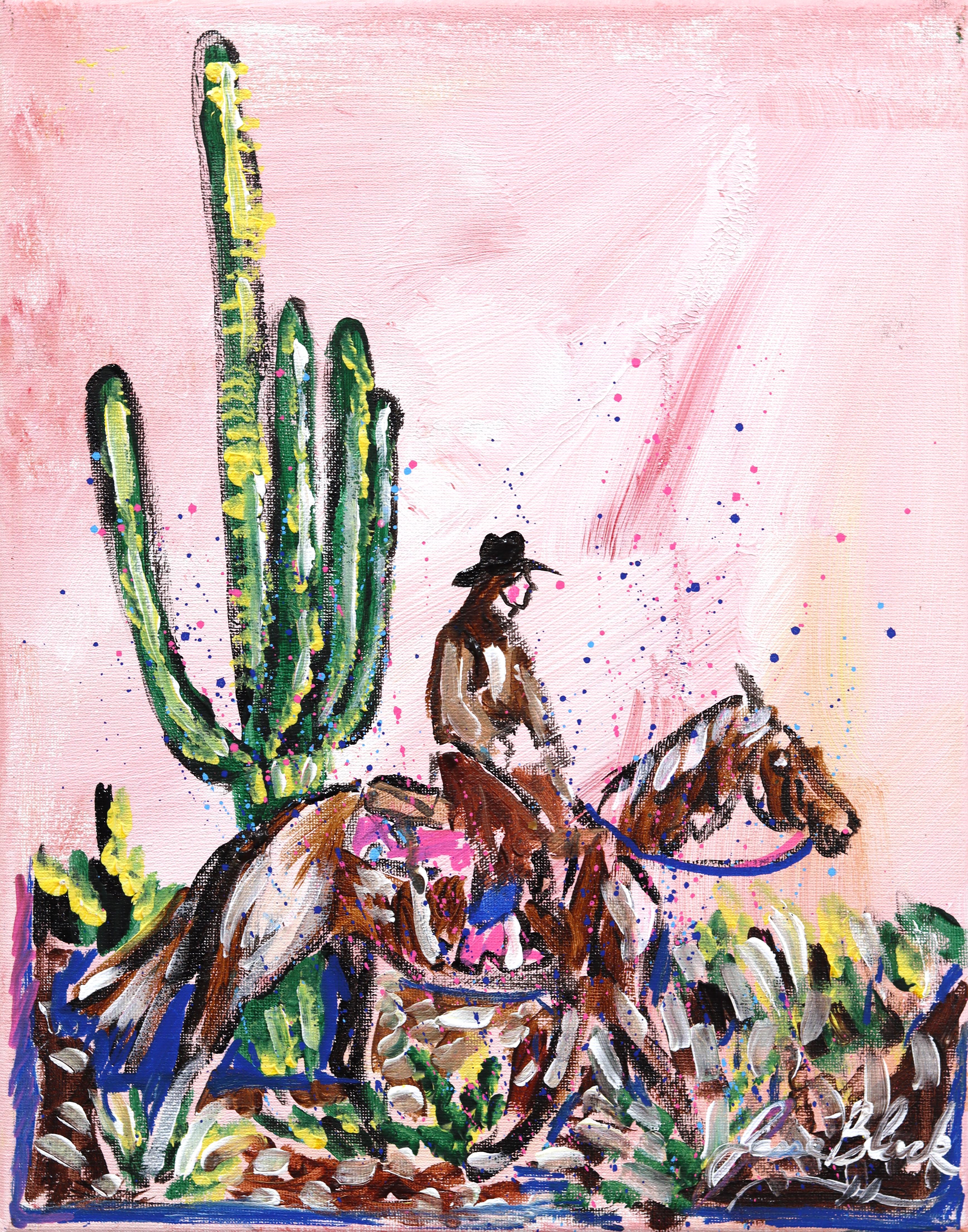 I
ve Been Everywhere - Abstract Vintage Inspired Figurative Painting on Canvas