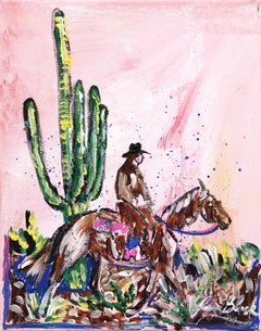 I
ve Been Everywhere - Abstract Vintage Inspired Figurative Painting on Canvas