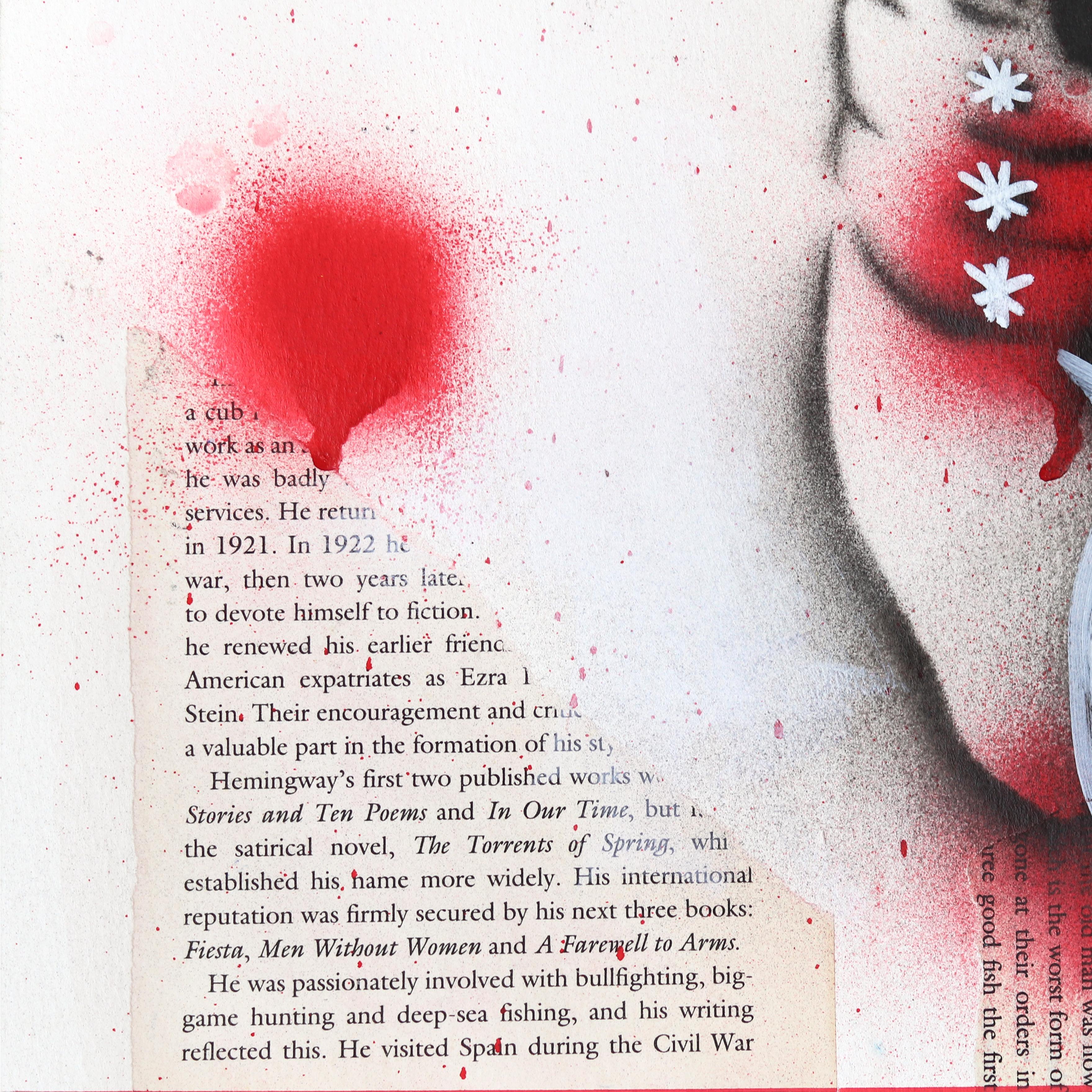 Revenge - Playful Figurative Pin Up Cowgirl Western Mixed Media Kunst auf Papier im Angebot 2